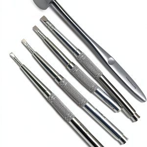 Dnetal Splitting Ridge Chisels Mallet Implant Stainless Steel 5-Pc Set-0